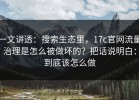 一文讲透：搜索生态里，17c官网流量治理是怎么被做坏的？把话说明白：到底该怎么做