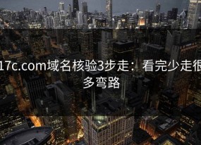 17c.com域名核验3步走：看完少走很多弯路