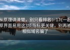 从原理讲清楚，别只看排名：17c一起草界面易用这3项指标更关键，别再被相似域名骗了