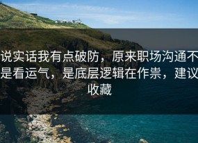 说实话我有点破防，原来职场沟通不是看运气，是底层逻辑在作祟，建议收藏