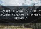 一文讲透：行业观察：为什么17.c这类关键词容易被黑产盯上？别再被相似域名骗了