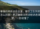 事情的转折点在这里，餐饮卫生到底怎么回事？把正确做法把流程讲透清楚，一秒就懂了